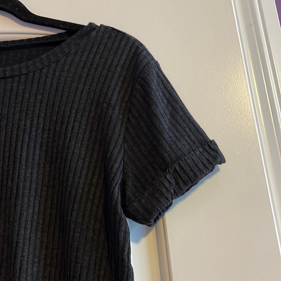 Windsor Black Ribbed T-shirt Dress - Picture 3 of 4